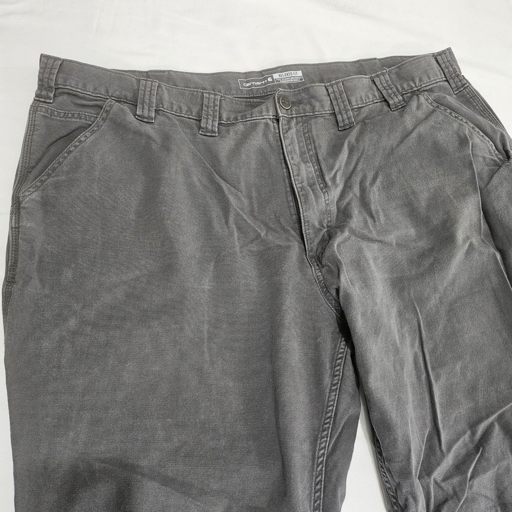 Carhartt Rugged Flex Relaxed Fit Canvas Work Pants Grey BN2291-M 44x30(28) Mens